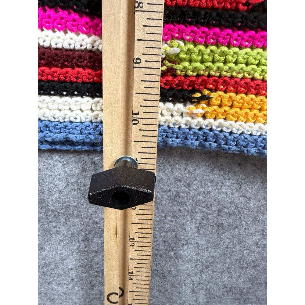 Say What? Crochet Striped Crop Top Tie Strap Cami Womens M Music Festival Boho View 2